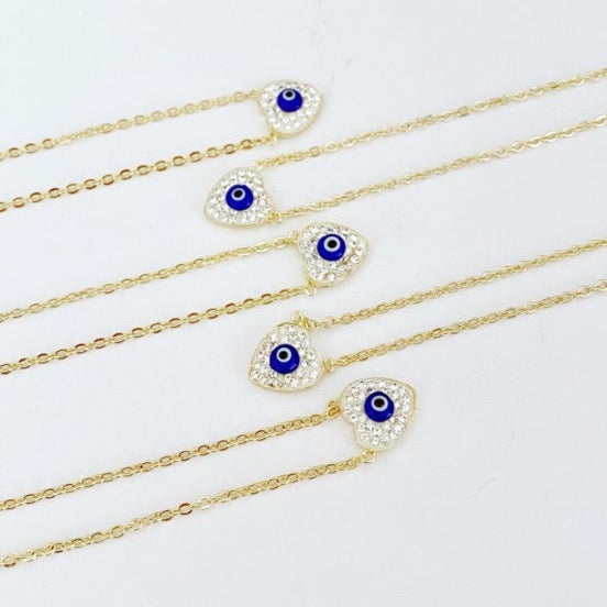 Gold Evil Eye Necklace ( hot Mothers Day Gift)