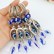 Evil eye key chain, glass evil eye keychain, evil eye key ring, evil eye bag charm