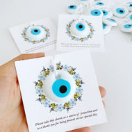 Wedding favors for guests, 100 pc, white evil eye beads, evil eye wedding favor