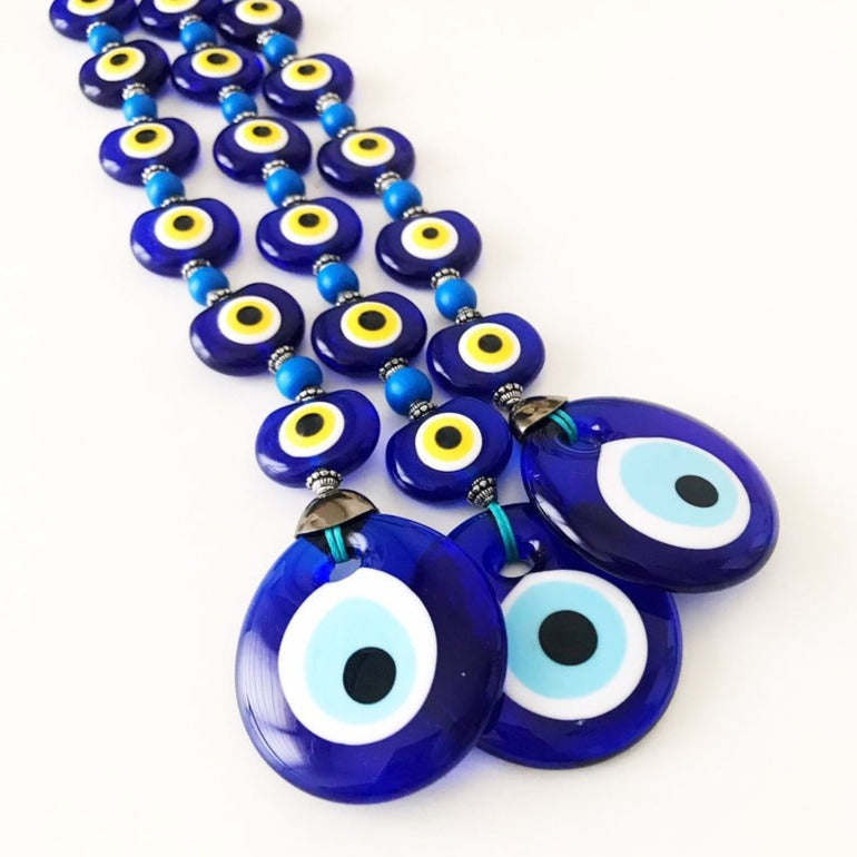 Evil eye wall hanging - 8 beads protection - Evileyefavor