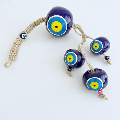 Ceramic Ball Wall Hanging, Elegant Evil Eye Wall Hanging, Turkish Evil Eye - Evileyefavor