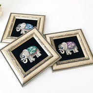 Lucky elephant wall decor with evil eye - Evileyefavor