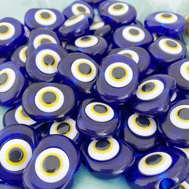 10 pcs Blue evil eye charm, unique wedding favors, resin evil eye beads