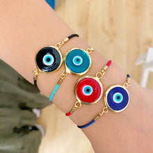 Handmade Murano Bracelet, Adjustable Bracelet, Evil Eye Jewelry