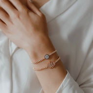 Evil Eye Bracelet, Hamsa Bracelet, Rose Gold Bracelet, Adjustable Bracelet