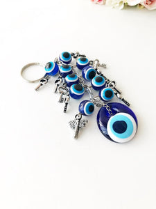 Evil eye protection keychain, evil eye bag charm - Evileyefavor