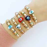 Evil Eye Bracelet, Authentic Pandora Bracelet, Glass Evil Eye Charm, Pandora Charm