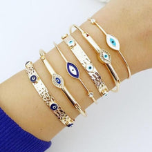 Evil Eye Cuff Bracelet, Gold Evil Eye Jewelry, Bangle Bracelet, Greek Jewelry