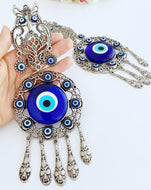 Evil Eye Wall Hanging, Owl Evil Eye Wall Decor, Metal Wall Hanging
