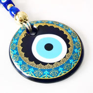 Handmade Evil Eye Wall Hanging, Painted Wall Hanging - Evileyefavor