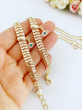 Evil Eye Bracelet, Monet Flat Link Chain Bracelet, Evil Eye Jewelry