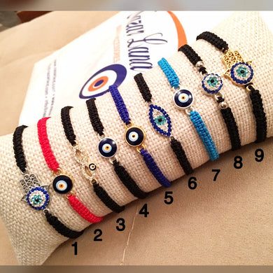 Evil Eye Macrame Bracelet Set, Baby Bracelet, Unisex Bracelet, Protection Bracelet - Evileyefavor