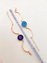 Murano Evil Eye Bracelet, Pink Murano Bracelet, Rose Gold Chain Bracelet - Evileyefavor