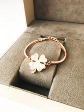 Rose Gold Chain Bracelet, Lucky Clover Charm Bracelet - Evileyefavor
