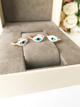 Adjustable Evil eye ring, Minimalist Evil Eye Ring, Dainty Ring