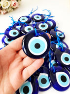 Blue Evil Eye Beads, 5.5cm, Evil Eye Charm, 10 pcs - Evileyefavor