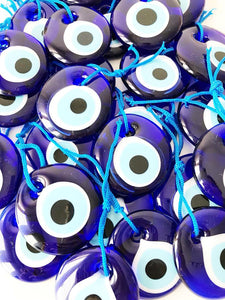 Blue Evil Eye Beads, 5.5cm, Evil Eye Charm, 10 pcs - Evileyefavor