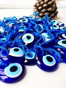 1 pc Evil eye bead, blue glass evil eye charm, turkish evil eye, car mirror charm