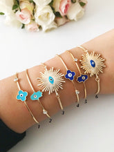 Evil Eye Bangle Bracelet, Hamsa Bangle Bracelet, Evil Eye Jewelry Set - Evileyefavor