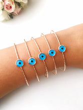 Bangle Bracelet, Blue Evil Eye Bracelet, Hamsa Bracelet - Evileyefavor