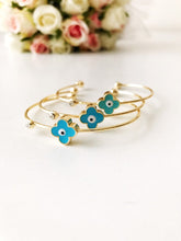 Evil Eye Bangle Bracelet, Hamsa Bangle Bracelet, Evil Eye Jewelry Set - Evileyefavor