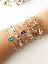 Evil Eye Bracelet, Gold Bangle Bracelet, Evil Eye Hamsa Jewelry - Evileyefavor