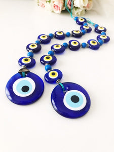 Evil eye wall hanging - 8 beads protection - Evileyefavor