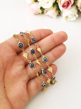 Evil Eye Bracelet, Gold Chain Bracelet, Greek Evil Eye Jewelry - Evileyefavor