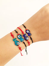 Thread Evil Eye Bracelet, Murano Fish Charm Bracelet, Lucky Jewelry - Evileyefavor