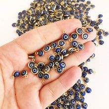 100 pcs Blue evil eye beads, bulk set evil eye charm - Evileyefavor