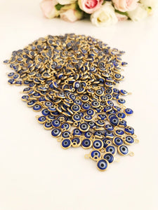 100 pcs Blue evil eye beads, bulk set evil eye charm - Evileyefavor