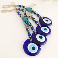 Evil eye wall hanging, fish lucky charm - Evileyefavor
