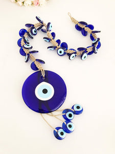 X-Large evil eye wall hanging with 41 beads - Evileyefavor