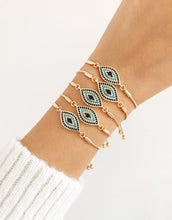 Gold Adjustable Bracelet, Evil Eye Bracelet, Greek Jewelry - Evileyefavor