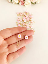 Pink Evil Eye Safety Pin, Gold Baby Safety Pin, Wedding Favors for Guest