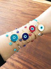 Evil Eye Chain Bracelet, Murano Evil Eye Bracelet, Tiny Evil Eye Bead - Evileyefavor