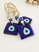 Evil Eye Home Decor, Macrame Evil Eye Wall Hanging, Blue Glass Evil Eye - Evileyefavor