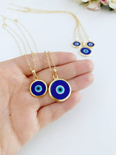 Blue Evil Eye Necklace, Blue Murano Evil Eye Bead, Turkish Evil Eye Necklace - Evileyefavor