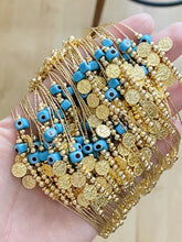 Gold Chain Evil Eye Bracelet, Murano Glass Evil Eye Beaded Bracelet - Evileyefavor