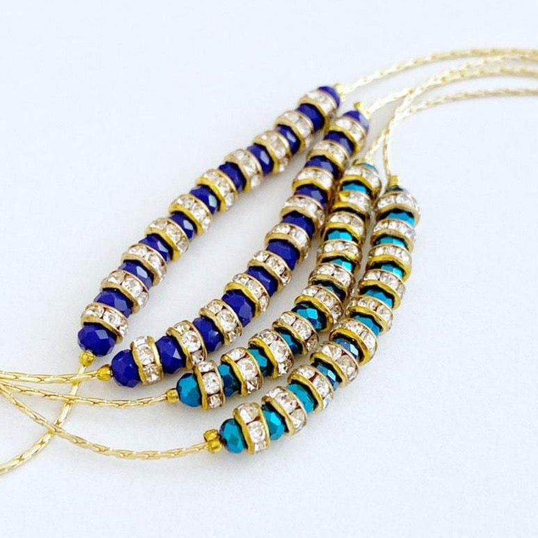 Aquamarine Blue Topaz Crystal Bracelet, Fesyen Wanita, Perhiasan di  Carousell