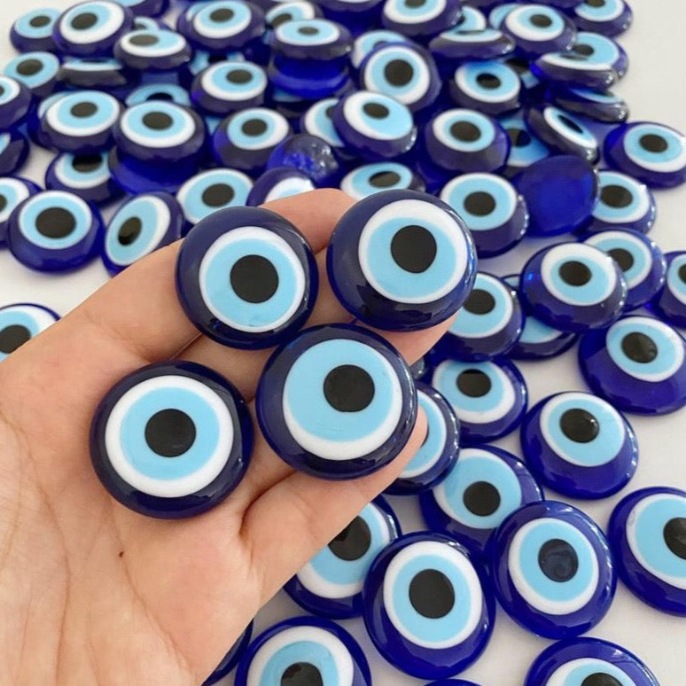 6 Sky Blue Evil Eye Nazar Glass Bead - Traditional Turkish Handmade Pr –  LylaSupplies