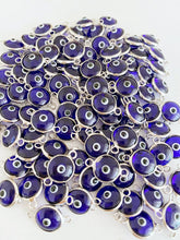Blue Evil Eye Charm, Evil Eye Connectors, Evil Eye Bracelet Charm, Glass Bead
