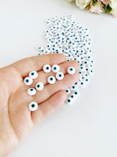 Evil Eye Beads, BULK 10 to 100 beads, Glass Evil Eye Glass Cabs