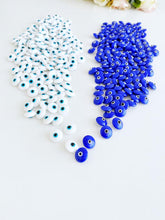 Evil Eye Beads, BULK 10 to 100 beads, Glass Evil Eye Glass Cabs