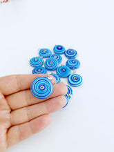 Handmade Murano Bead, Blue Evil Eye Charm, Glass Evil Eye Pendant