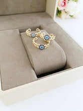 Adjustable Evil Eye Ring, Gold Curb Chain Ring, Gold Ring