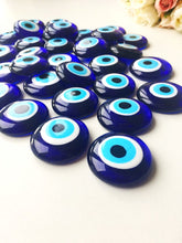 Blue Evil Eye Charm, 10 pcs Evil Eye Beads with no hole, Greek Evil Eye Beads