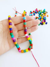 Handmade Murano Glass Cylinder Beads, Assorted Color Beads, Murano Tube Beads