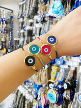 Handmade Murano Bracelet, Adjustable Bracelet, Evil Eye Jewelry