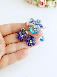 1 to 10 pcs Handmade Murano Evil Eye Bead, Glass Evil Eye, Evil Eye Necklace